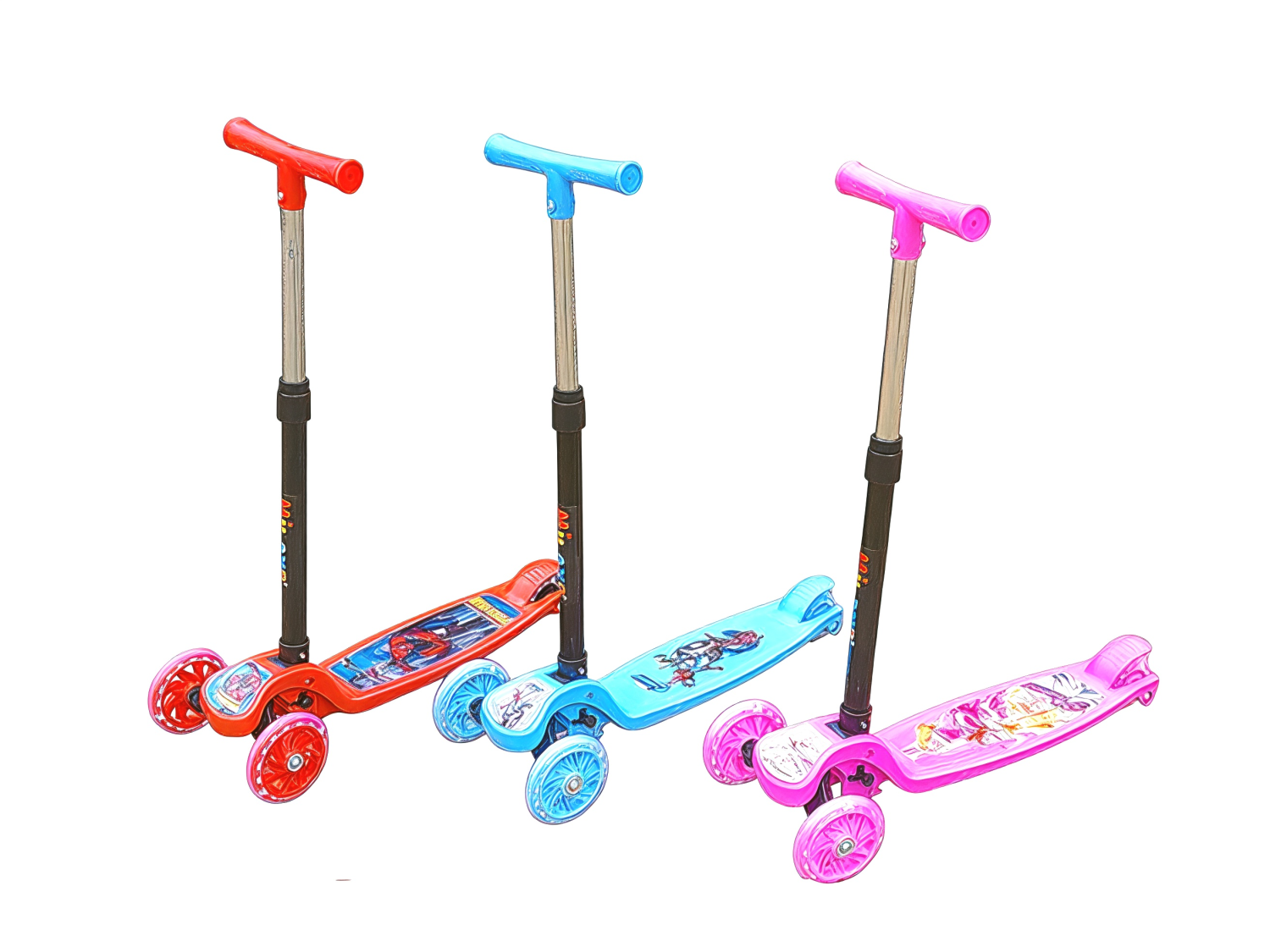 Classic 3-Wheel Adjustable Manual Kick Scooter for Kids