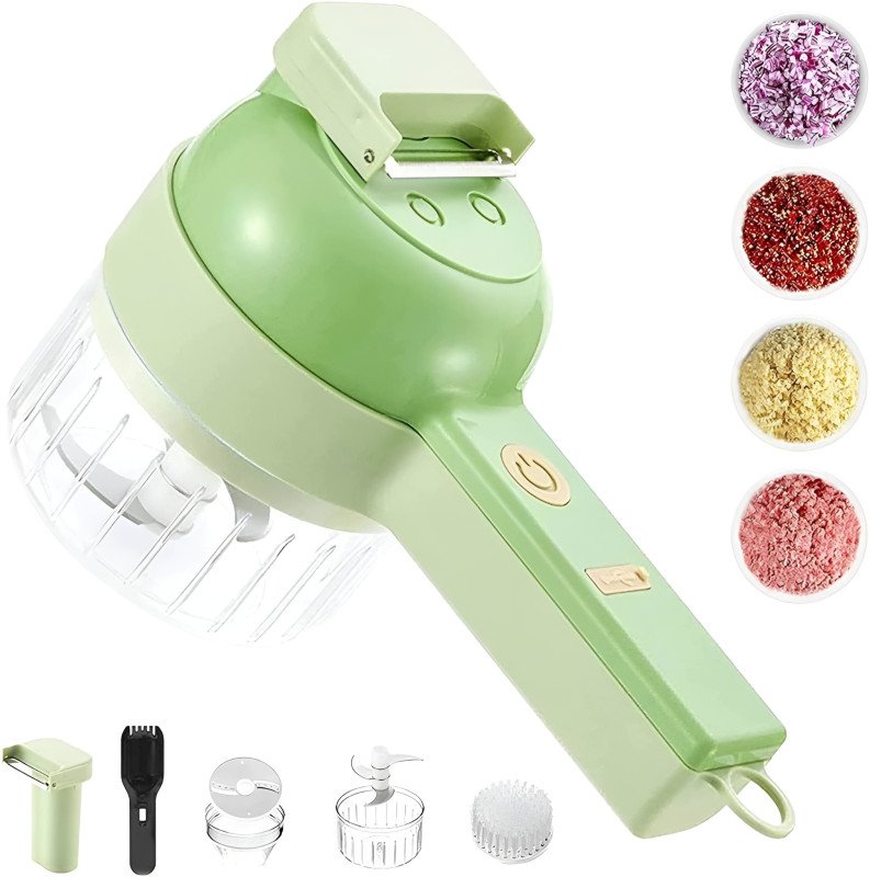 All-in-One Wireless Kitchen Slicer and Garlic Mincer Set