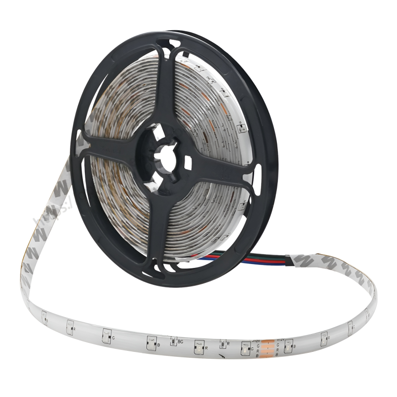 Remote Controlled RGB LED Strip Light Kit with Power Adapter