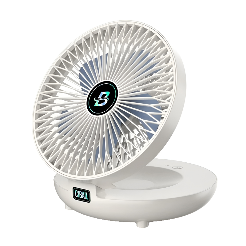 Wireless Folding Desktop Fan with Digital Display
