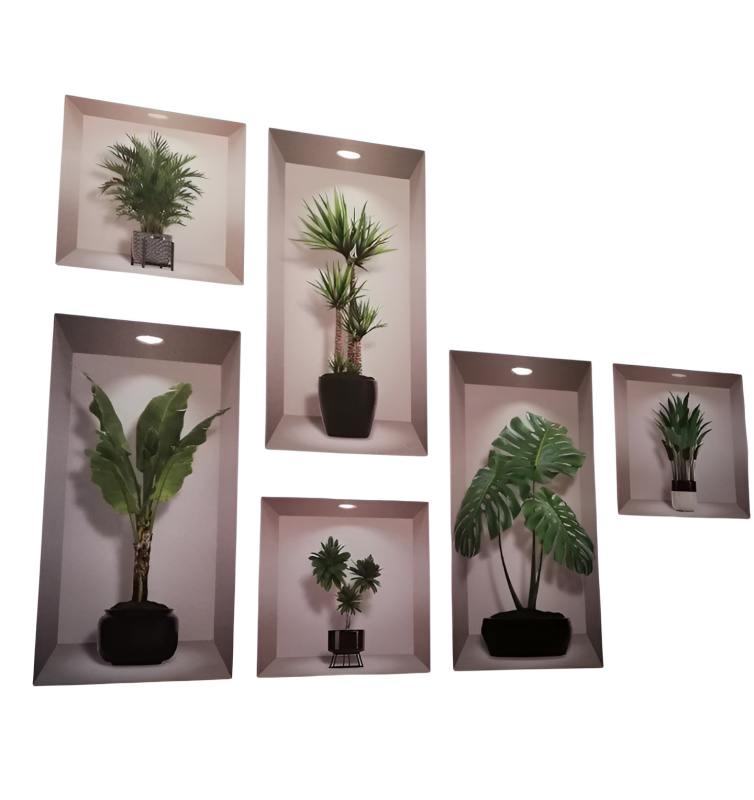 3D Creative Visual Plant Wall Stickers