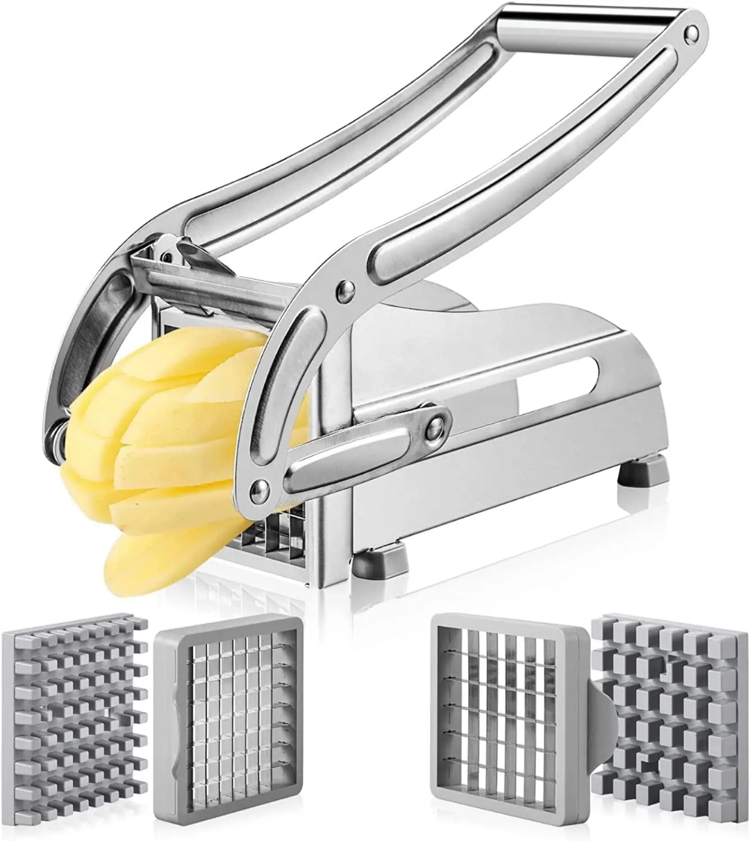Heavy-Duty Stainless Steel French Fry Cutter & Vegetable Dicer