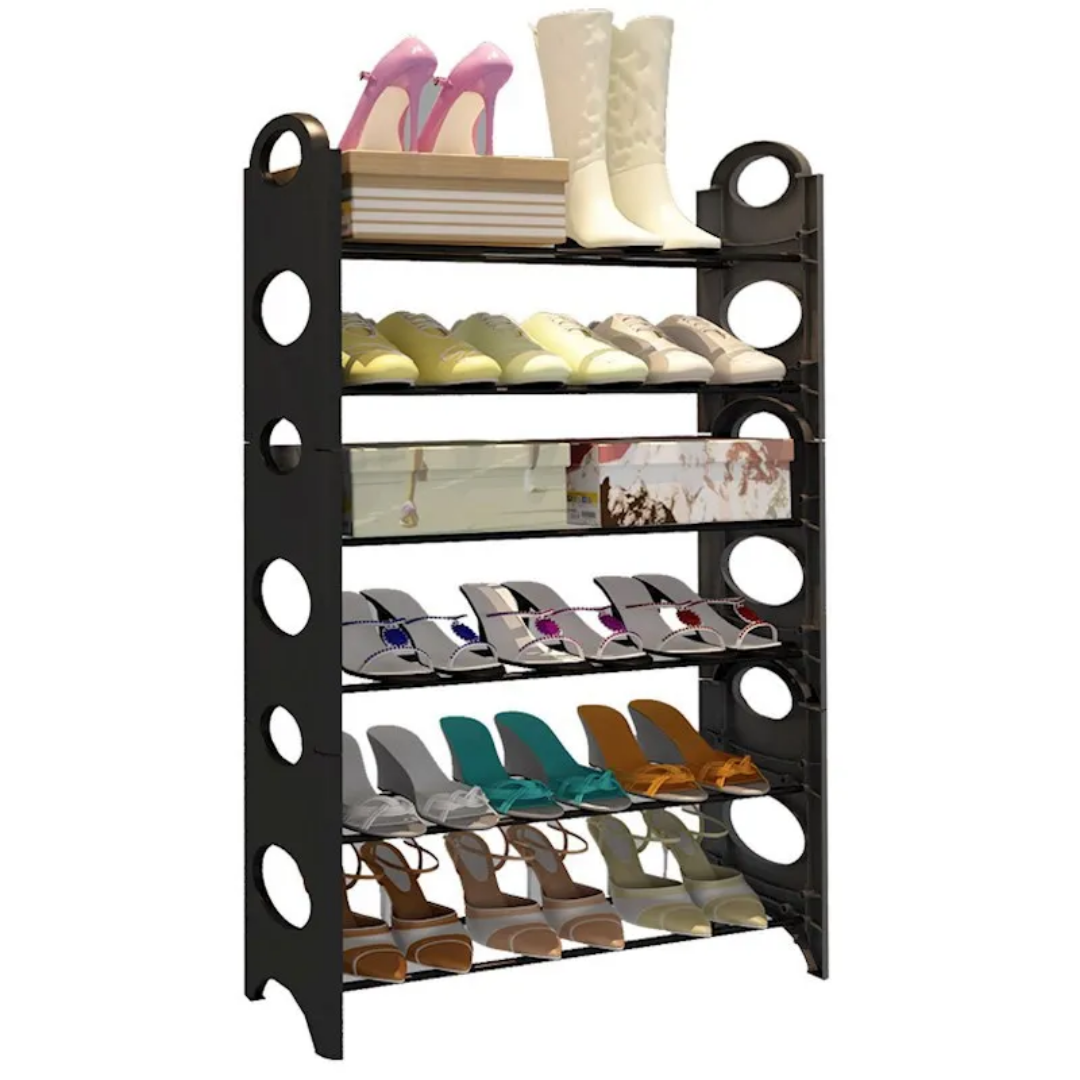 Compact 4-Tier Shoe Rack Organizer