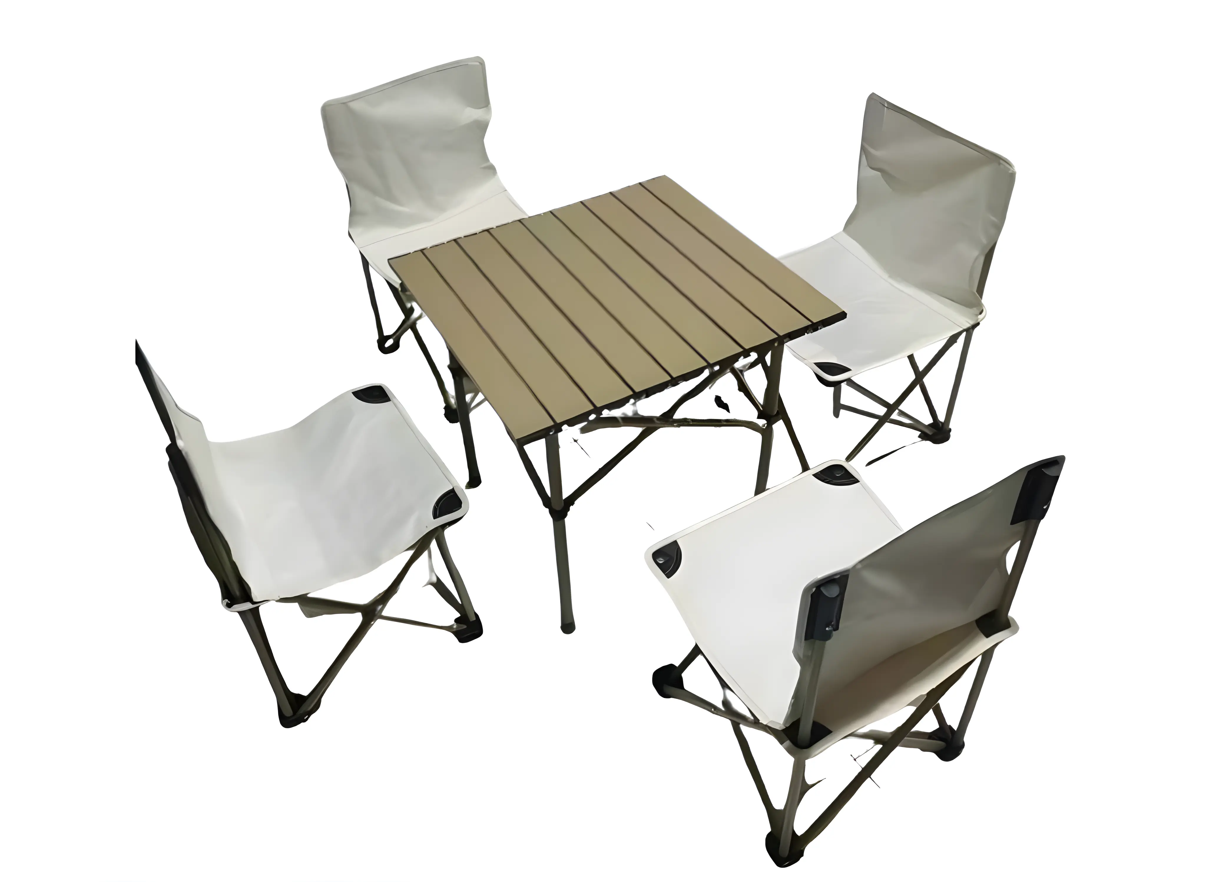 Foldable 5-Piece Outdoor Camping Table and Chairs Set