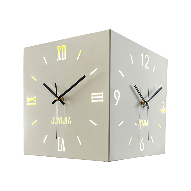 JUYIJIA Double-Sided LED Corner Wall Clock