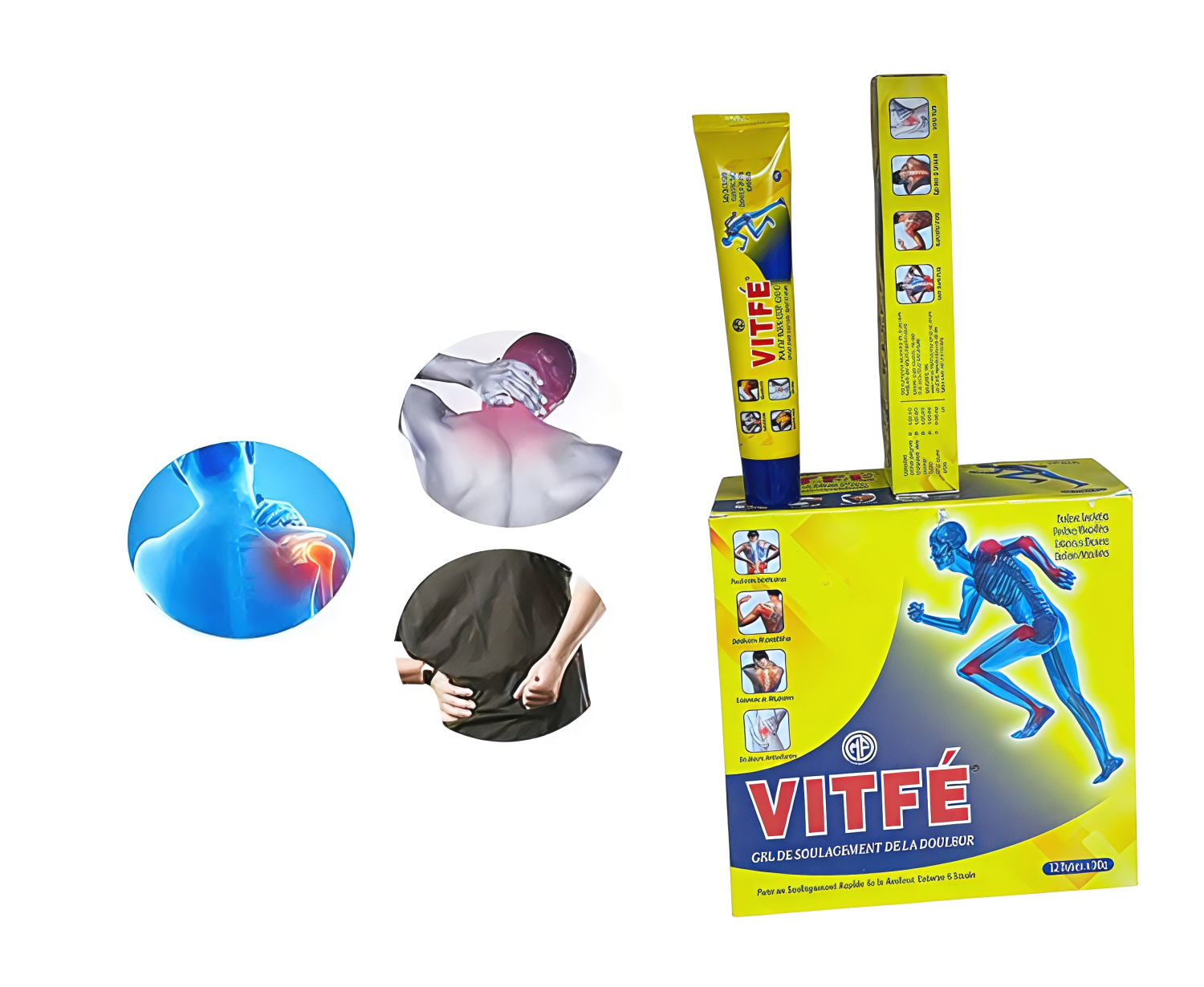 VITFÉ Pain Relief Gel Rapid Relief for Muscle and Joint Pain