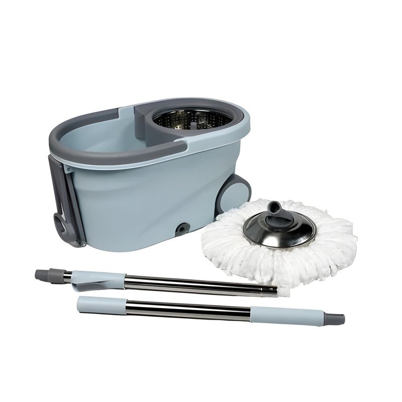 Fashion Sports Car Spin Mop System with Wheels and Stainless Steel Basket