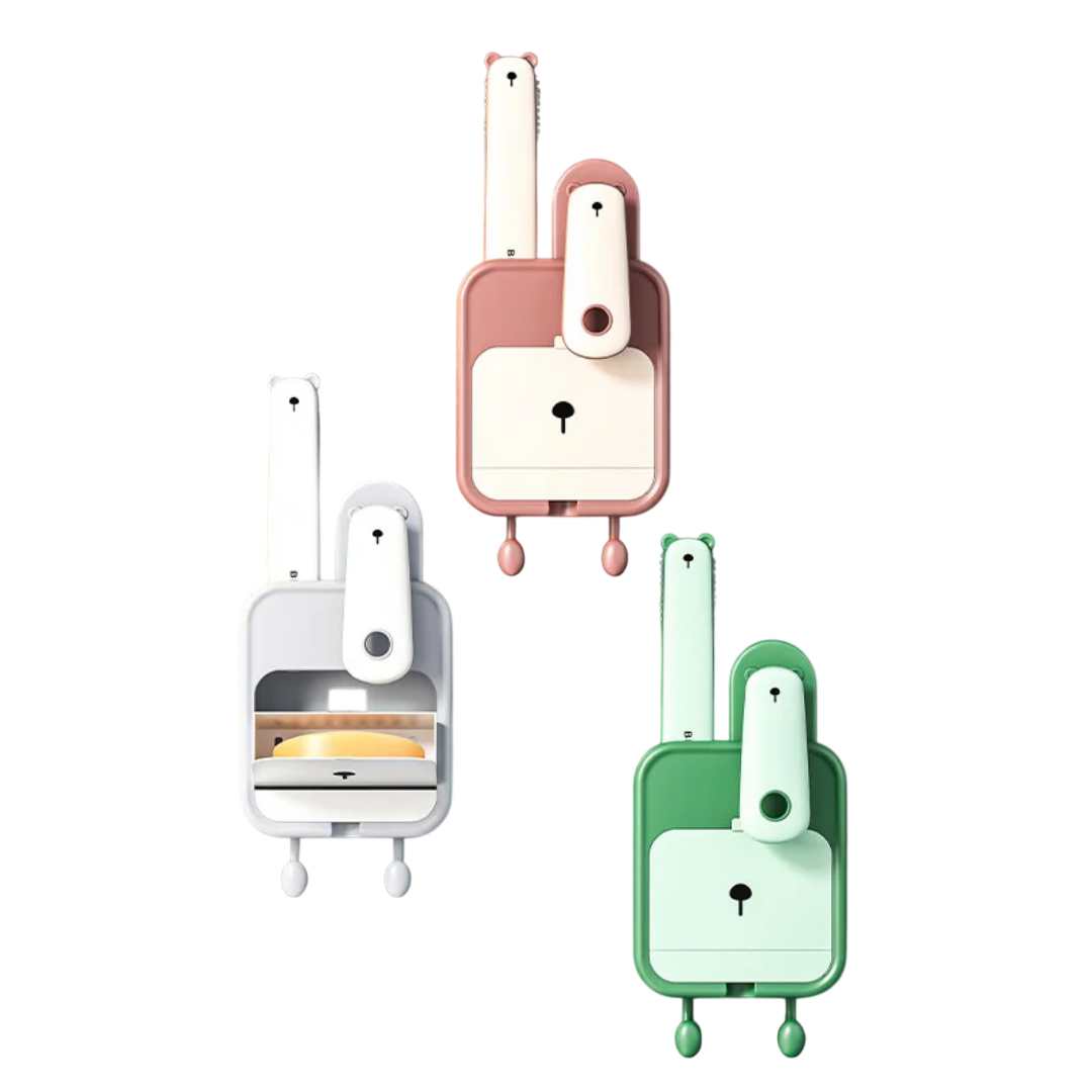 Multifunctional Wall-Mounted Soap Station & Accessory Organizer