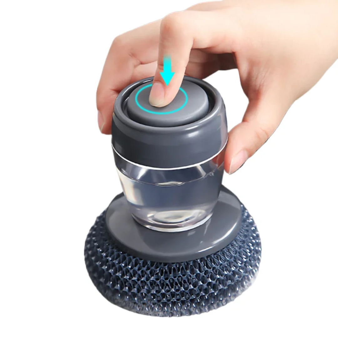 2-in-1 Automatic Liquid Dispensing Dish Brush with Storage Tank