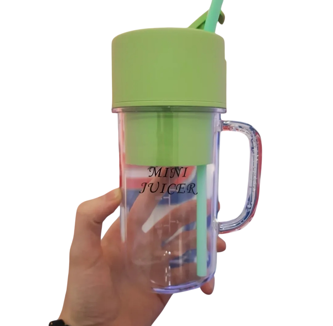 Portable Crusher Juicer MultiFunction Beverage Cup with Straw