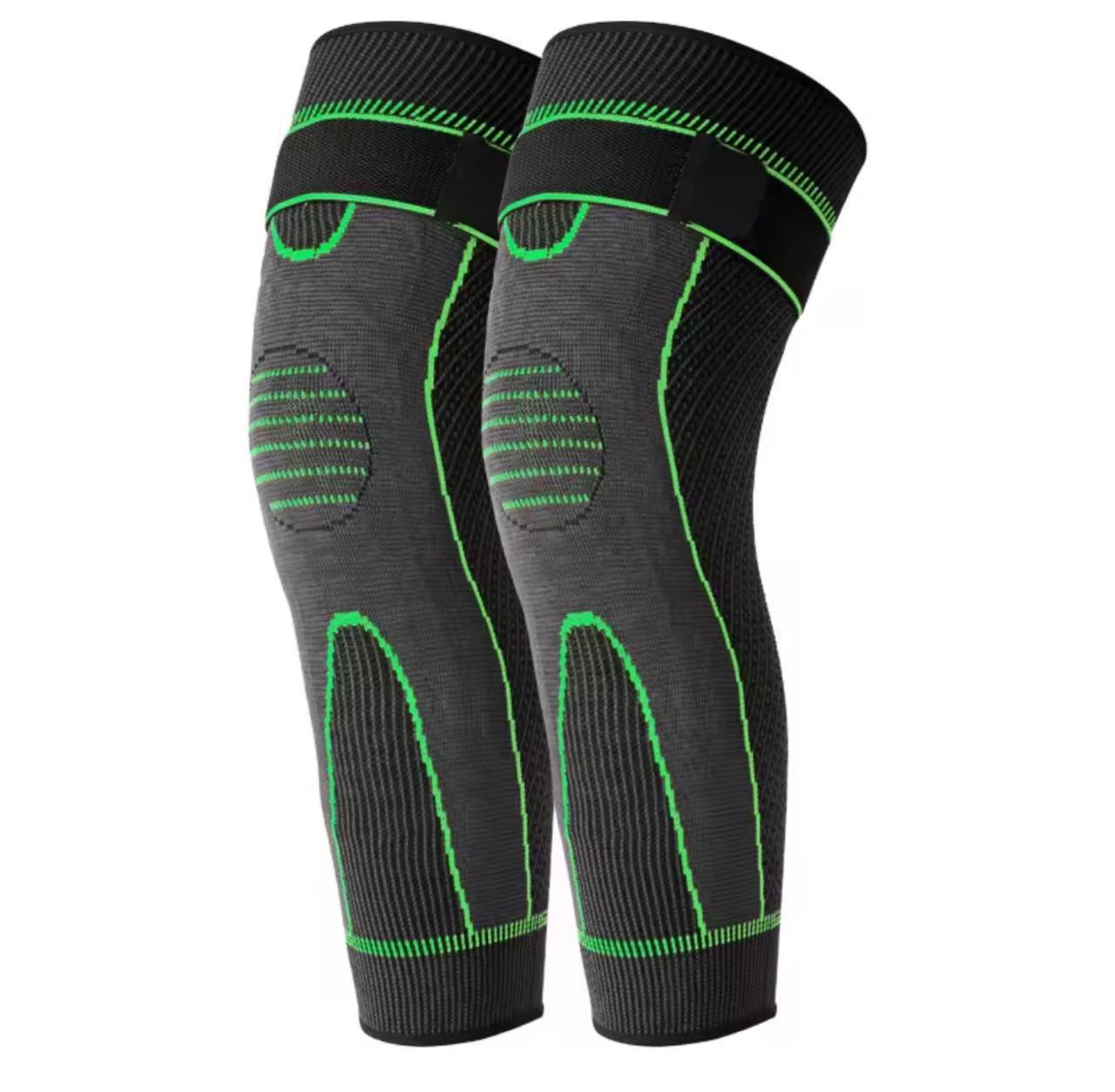 Self-Heating Compression Knee & Leg Sleeve with Adjustable Pressure Straps