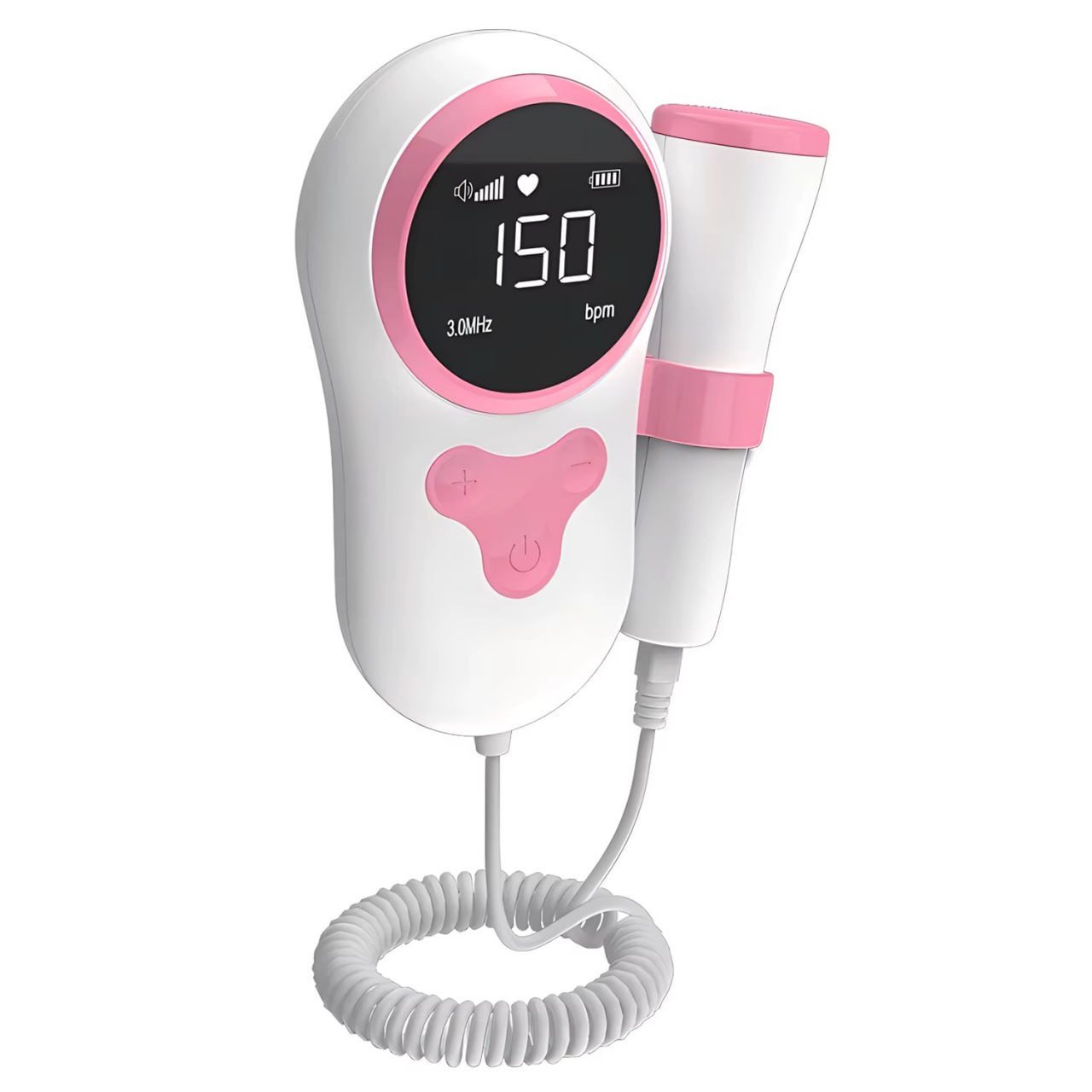Portable Fetal Doppler Baby Heart Rate Monitor: High Sensitivity LCD Display for Home Use