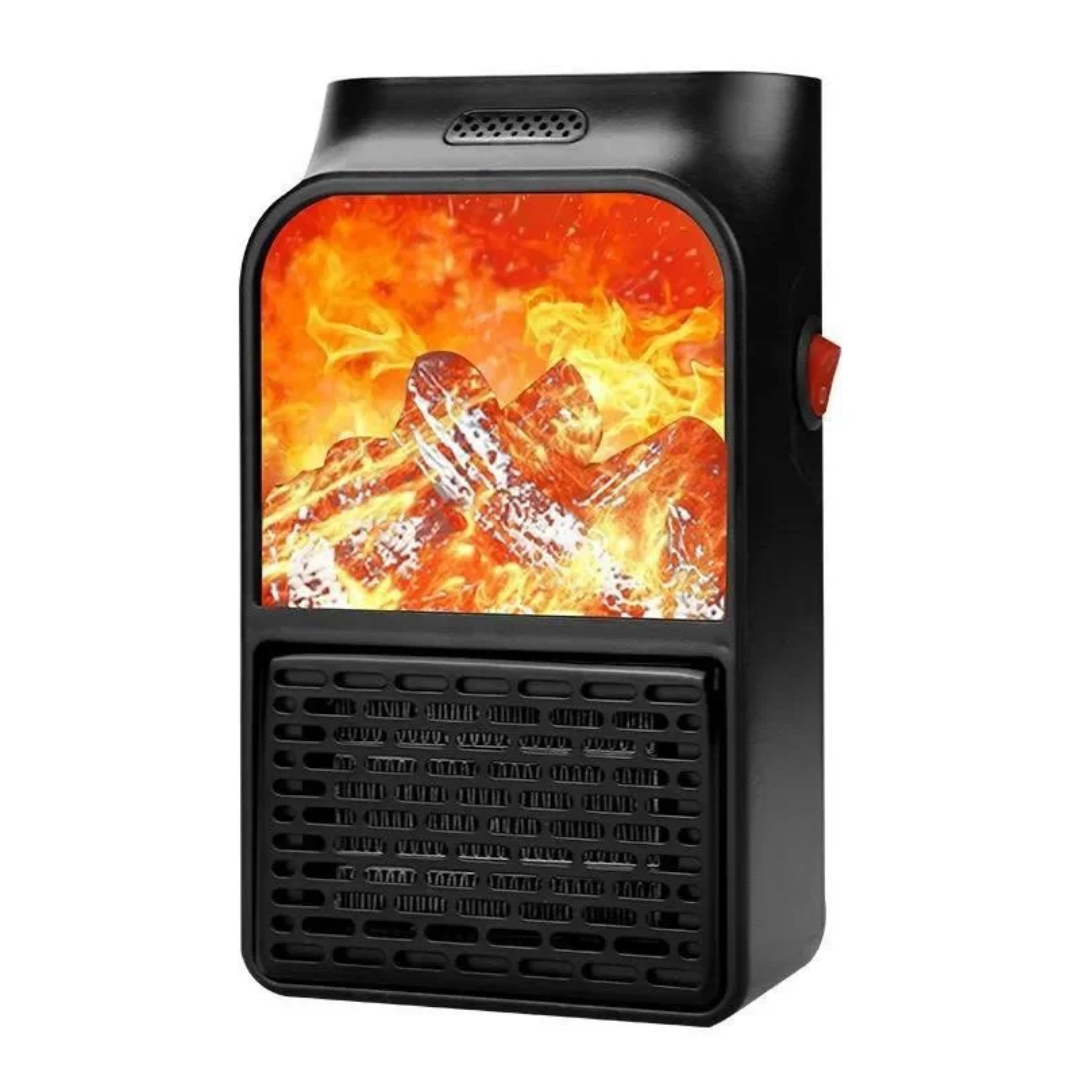 Portable Wall-Outlet Flame Space Heater with Remote