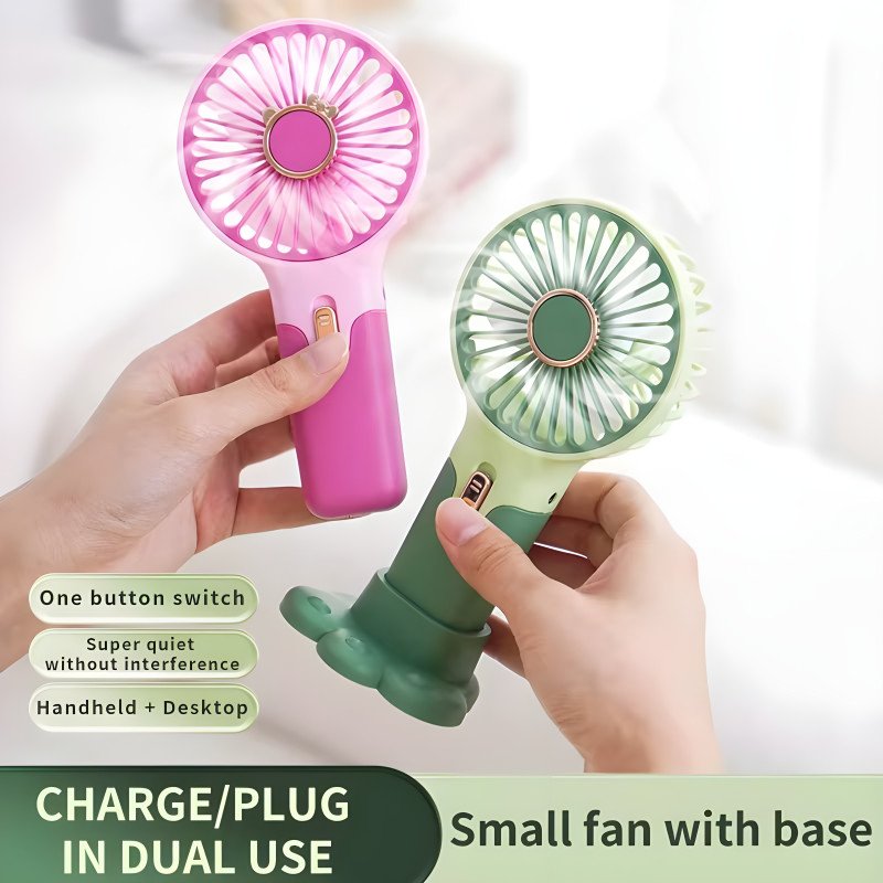 Portable Mini Rechargeable Handheld Fan with Single Button Control