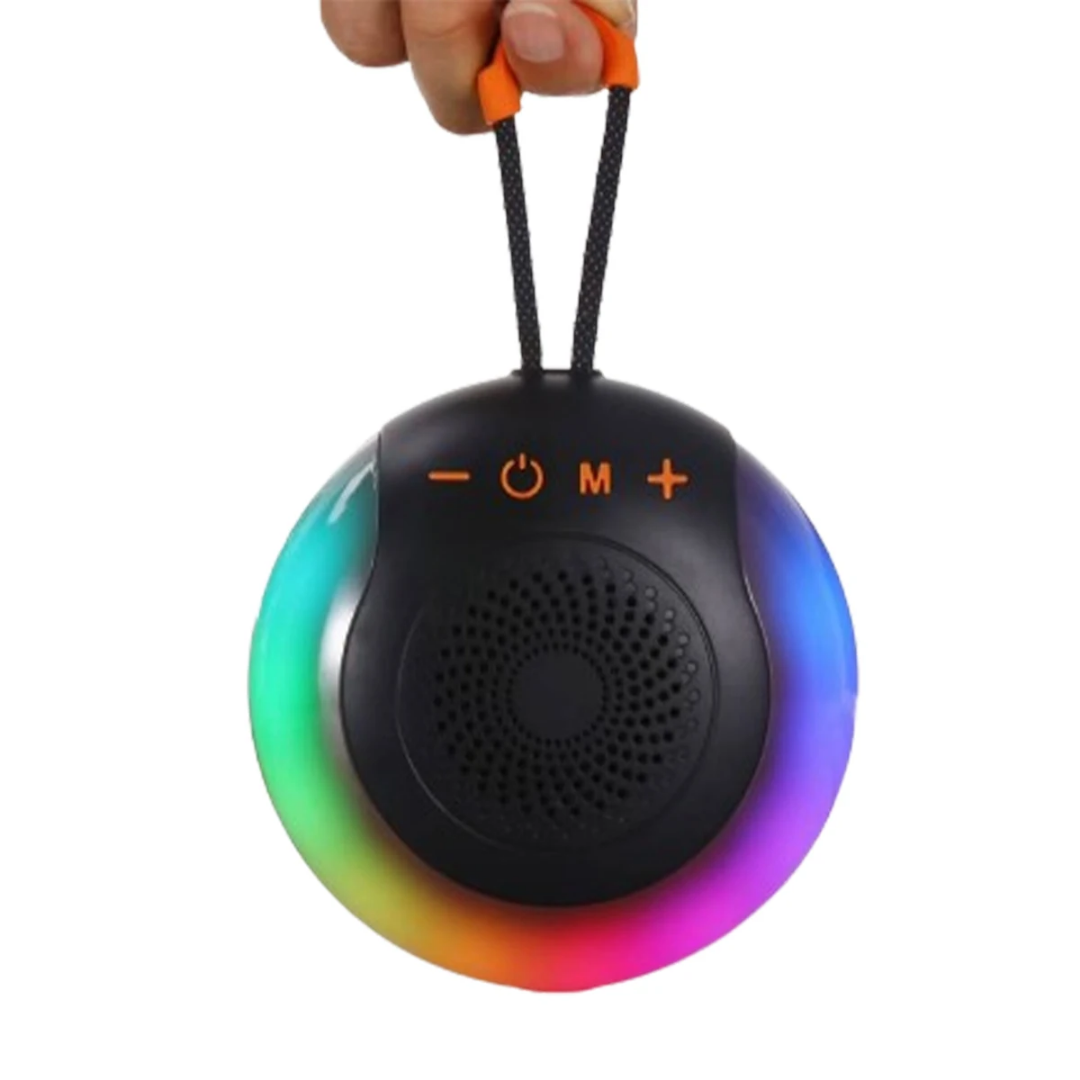 Ultra-Compact Portable Bluetooth Speaker with 360° RGB Ambient Light