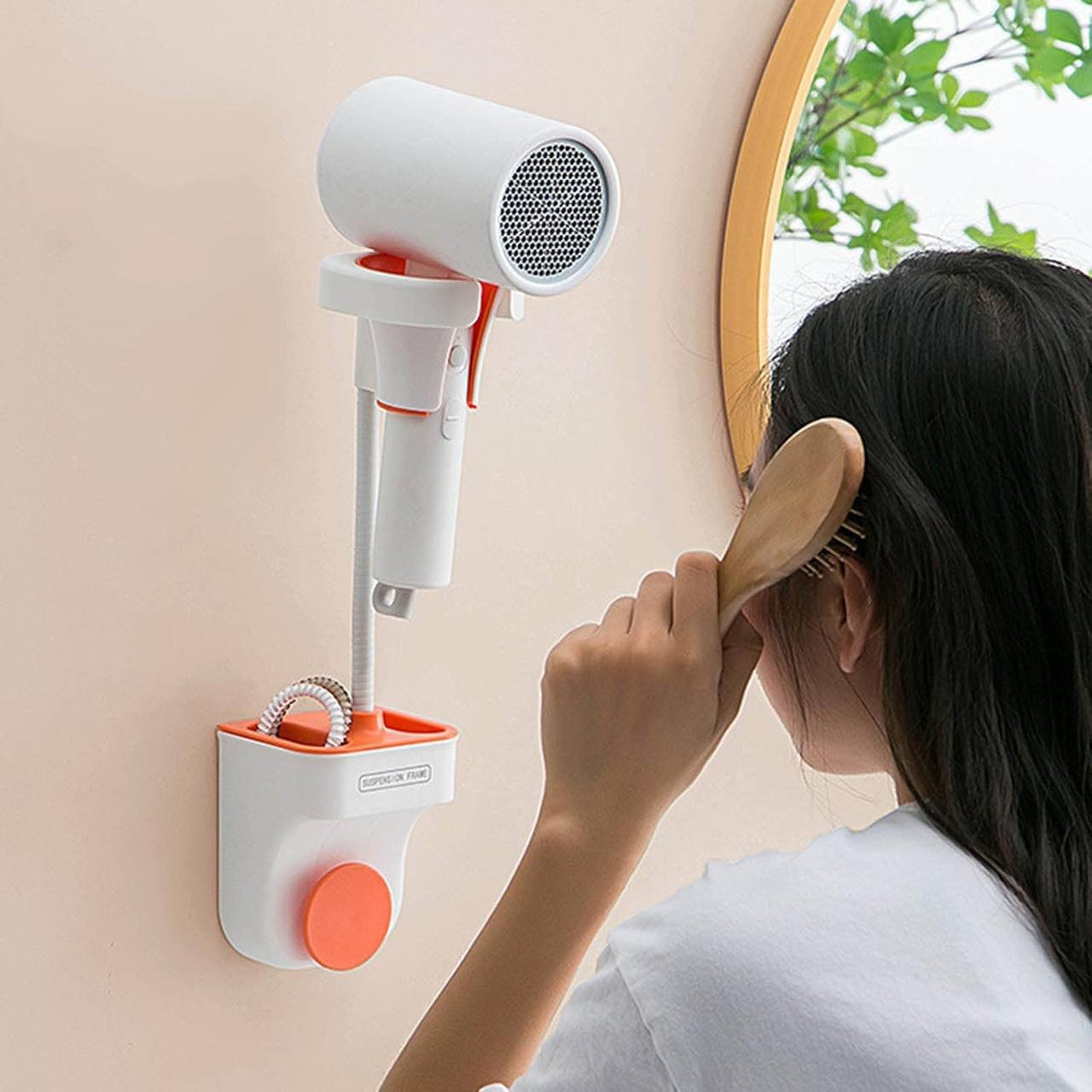 Universal Wall-Mounted Hands-Free Hair Dryer Holder