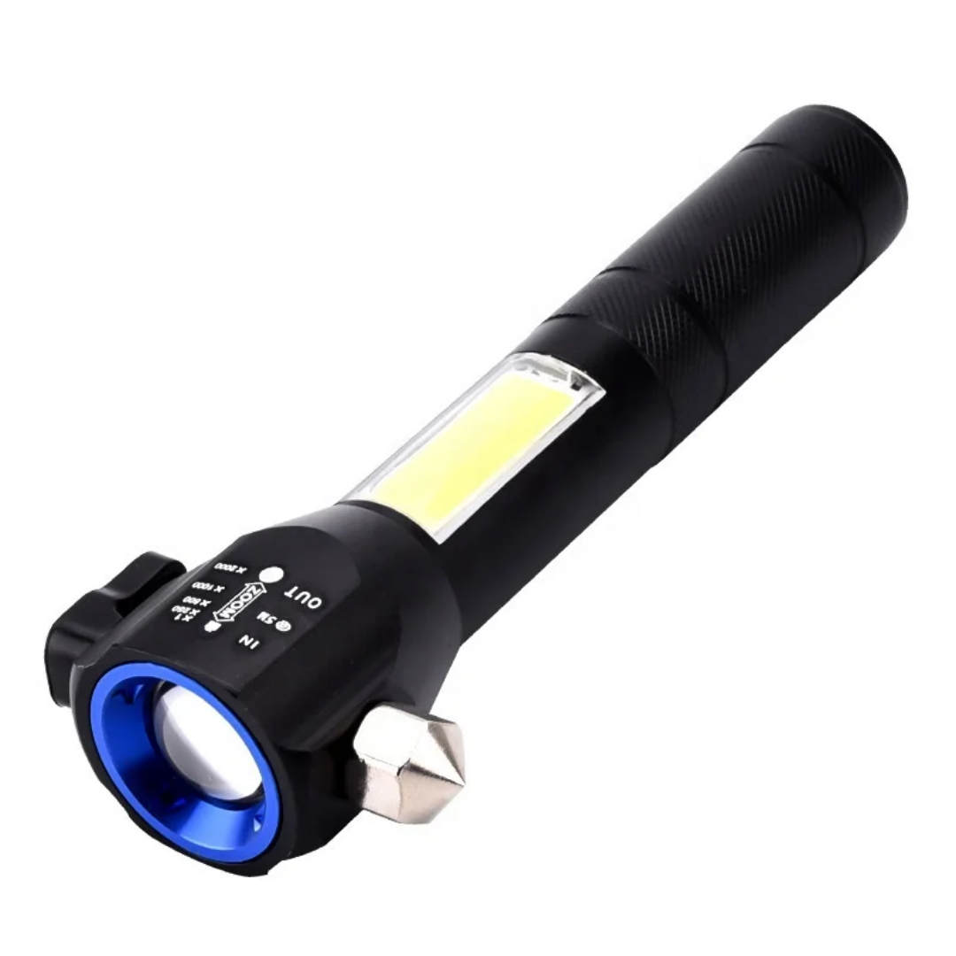 Multi-Functional LED Rechargeable Emergency Tactical Flashlight