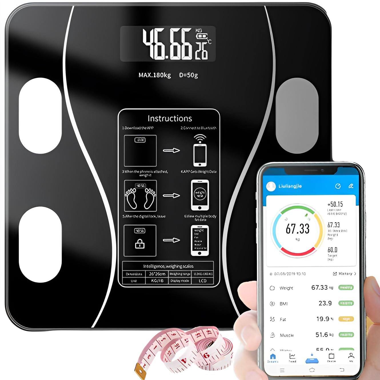 Smart Digital Body Weight & Composition Scale with Bluetooth App