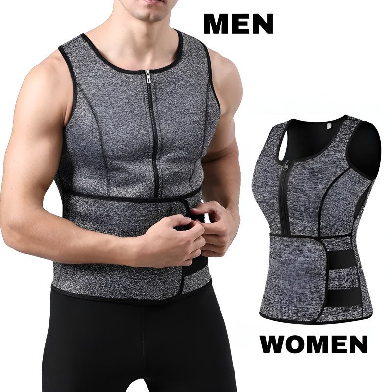 Premium Neoprene Sauna Sweat Vest with Adjustable Waist Shaper (L,XL,2XL,3XL)