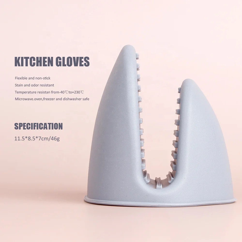 Grey Silicone Oven Pinch Mitt About 11.5×8.5×7 cm (1 pc)