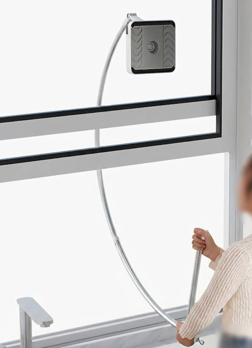 U-Shaped Extendable Magnetic Window Cleaner with Long Handle