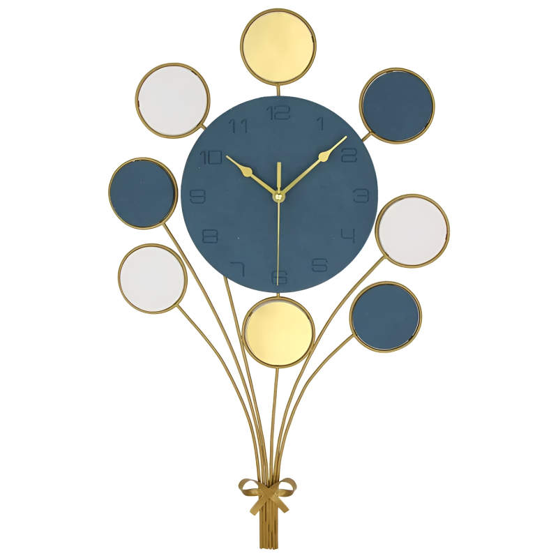 Modern Nordic Decorative Wall Clock Abstract Bouquet Design