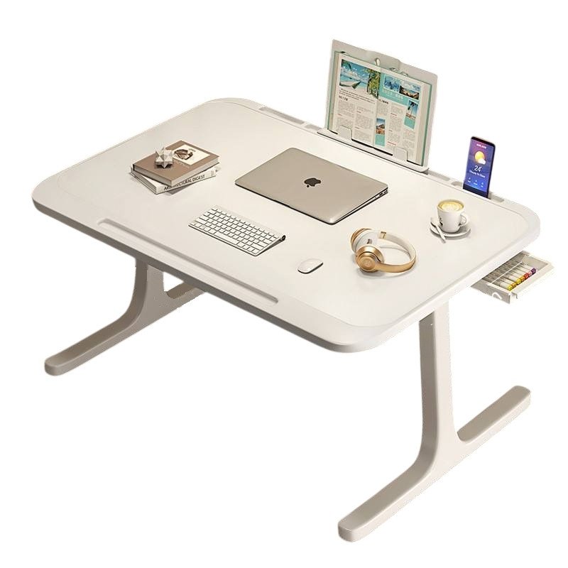 Foldable Multipurpose Laptop Bed Desk with Storage Drawer