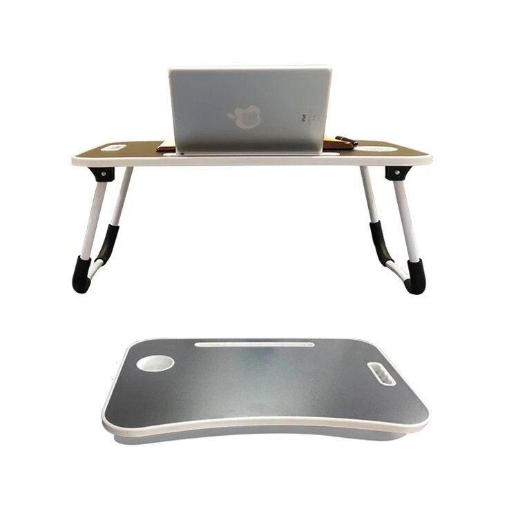 Folding Laptop Bed Tray T0644 with Cup Slot, Several Top Colours