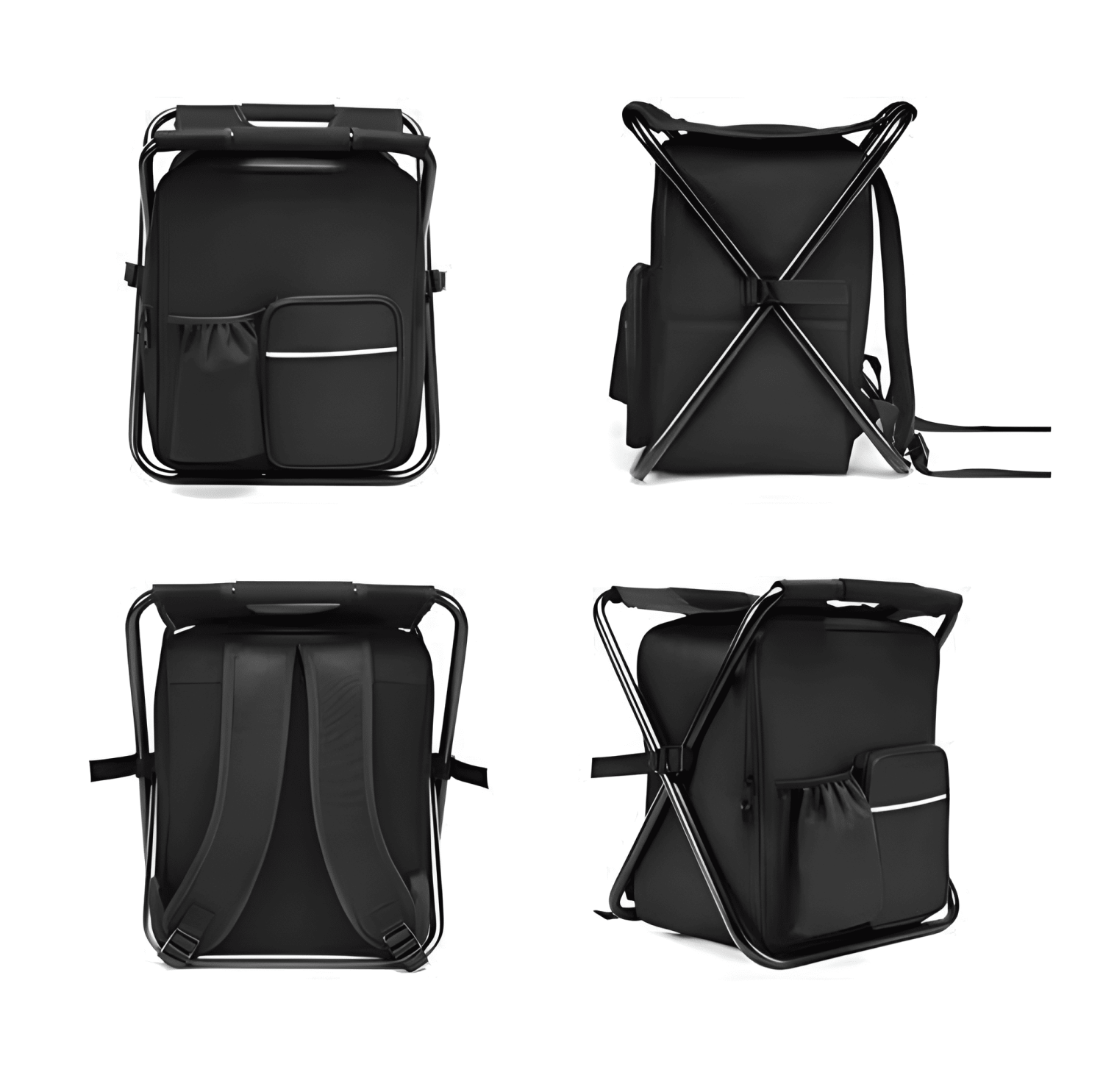 3-in-1 Multifunctional Folding Chair Backpack with Insulated Cooler Bag