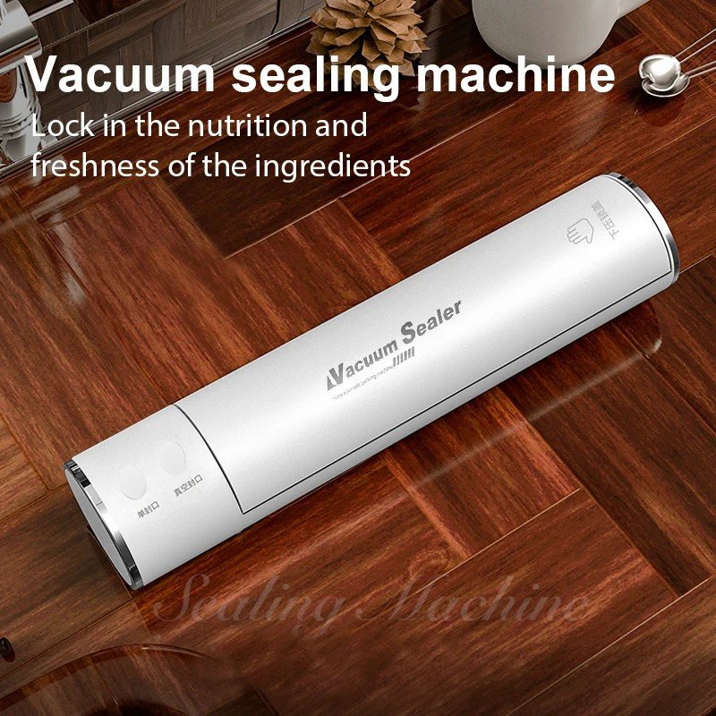 Handheld Food Vacuum Sealer ZK008 with Seal and Vacuum Buttons