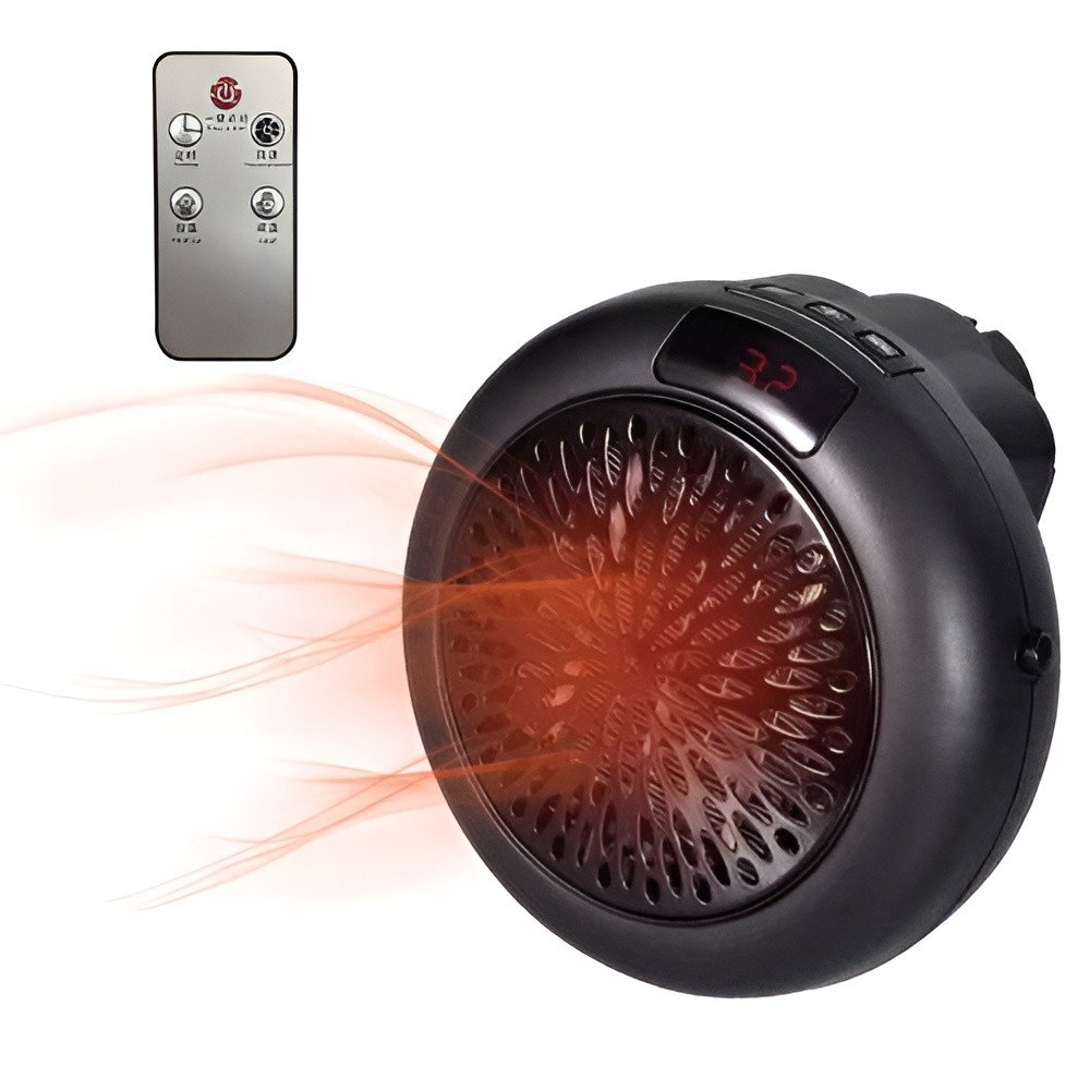 Portable Wall-Plug Electric Heater Smart Ceramic Heating Unit