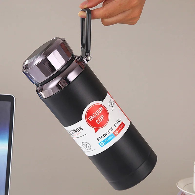 800 ml Stainless Steel Vacuum Bottle with LED Temperature Lid