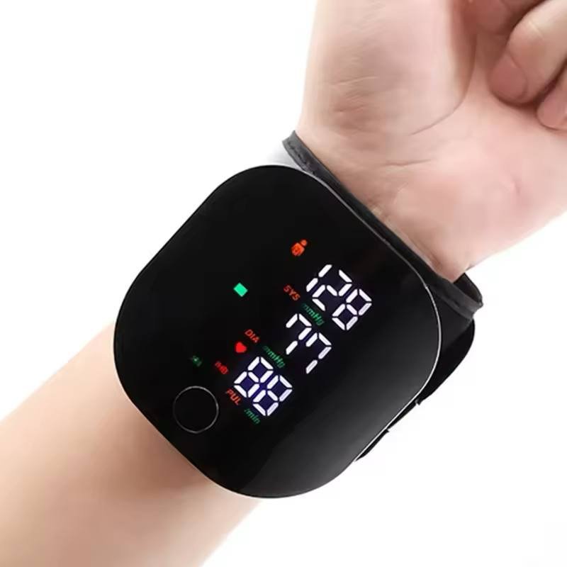 Digital Wrist Blood Pressure Monitor: Smart LED Display for Accurate Heart Rate & Pressure Tracking