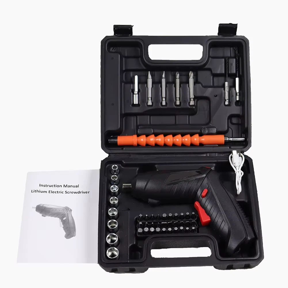 Professional 47-Piece Cordless Lithium Electric Screwdriver Set