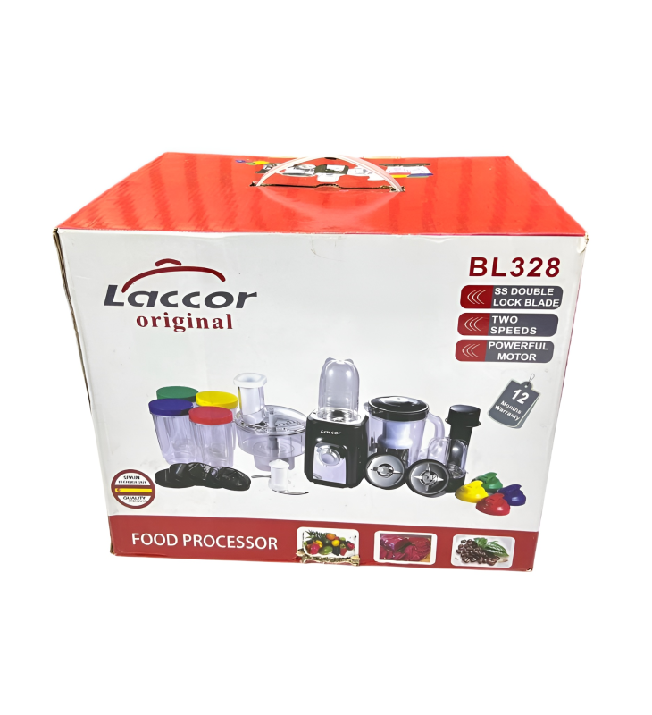 Food Processor BL328 with 2 Speeds and SS Double Lock Blades