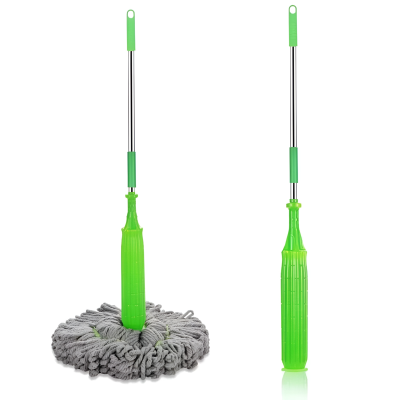 Self-Wringing Twist Cotton Mop with Extendable Stainless Steel Handle