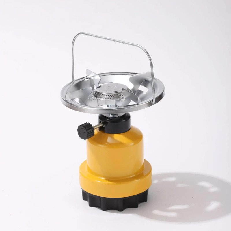 Portable Single-Burner Camping Gas Stove (Yellow, DY-04)
