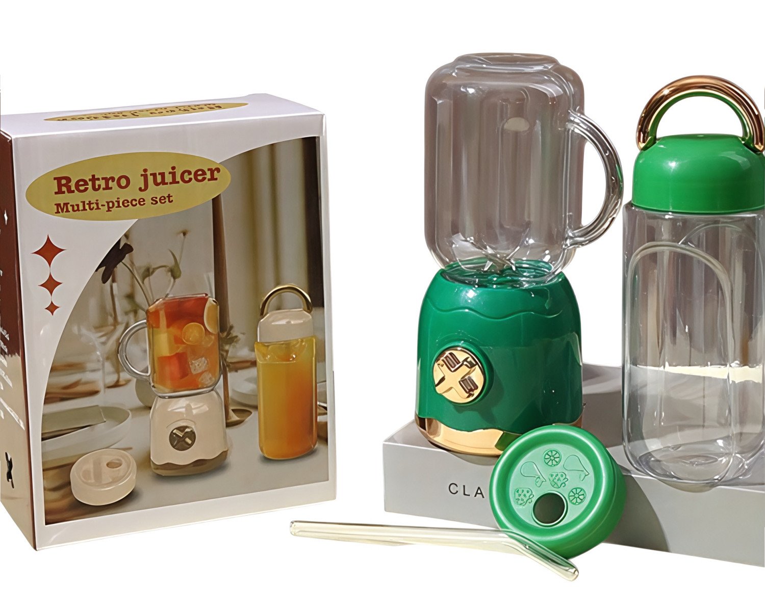 Portable Electric Fruit Juicer Set